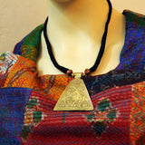 Dhokra Triangle Pendant Necklace
