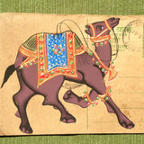 Vintage Postcard Painting-Dark Brown Camel
