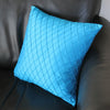 Peacock Blue Silk Pillow Cover