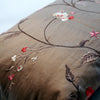 Sand Floral Silk Pillow Cover
