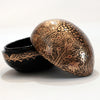 Black and Gold Egg-Shaped Paper Mache Box
