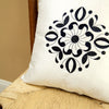 Blue and White Embroidered Pillow Cover