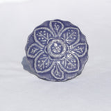 Purple Floral Cabinet Knob