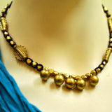 Dhokra Round Brass Bead Necklace