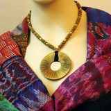 Dhokra Spiral Pendant Necklace