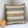 Gold striped silk pillow cover