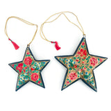 Star Paper Mache Holiday Ornaments