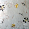 Grey Embroidered Silk Pillow Cover