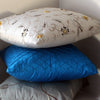Grey Embroidered Silk Pillow Cover