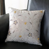 Grey Embroidered Silk Pillow Cover