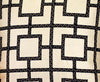 Black and Gold Geometric Print Silk Pillow Cover
