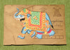 Vintage Postcard Painting-Blue Elephant