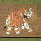 Vintage Postcard Painting-White Elephant