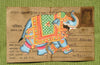 Vintage Postcard Painting-Blue Elephant
