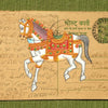 Vintage Postcard Painting-White Horse