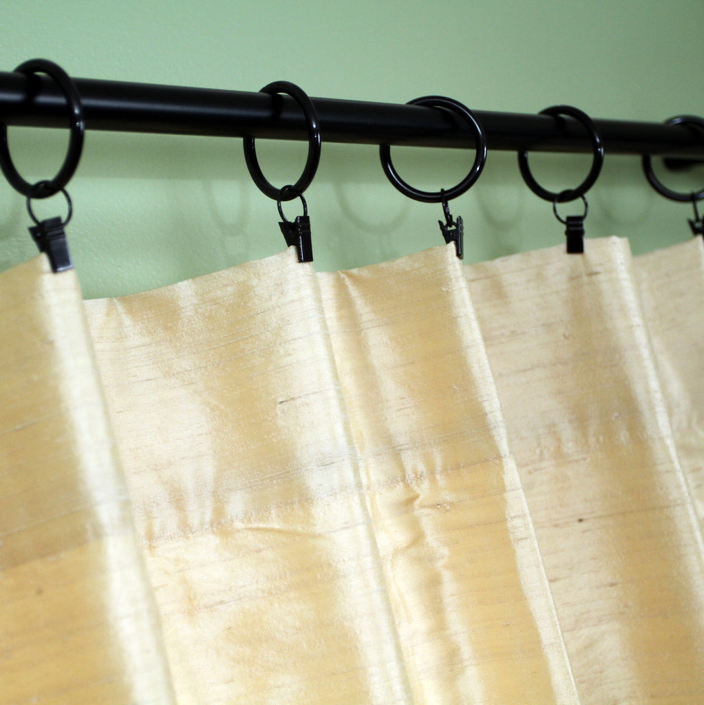 Cream Dupioni Silk Curtains