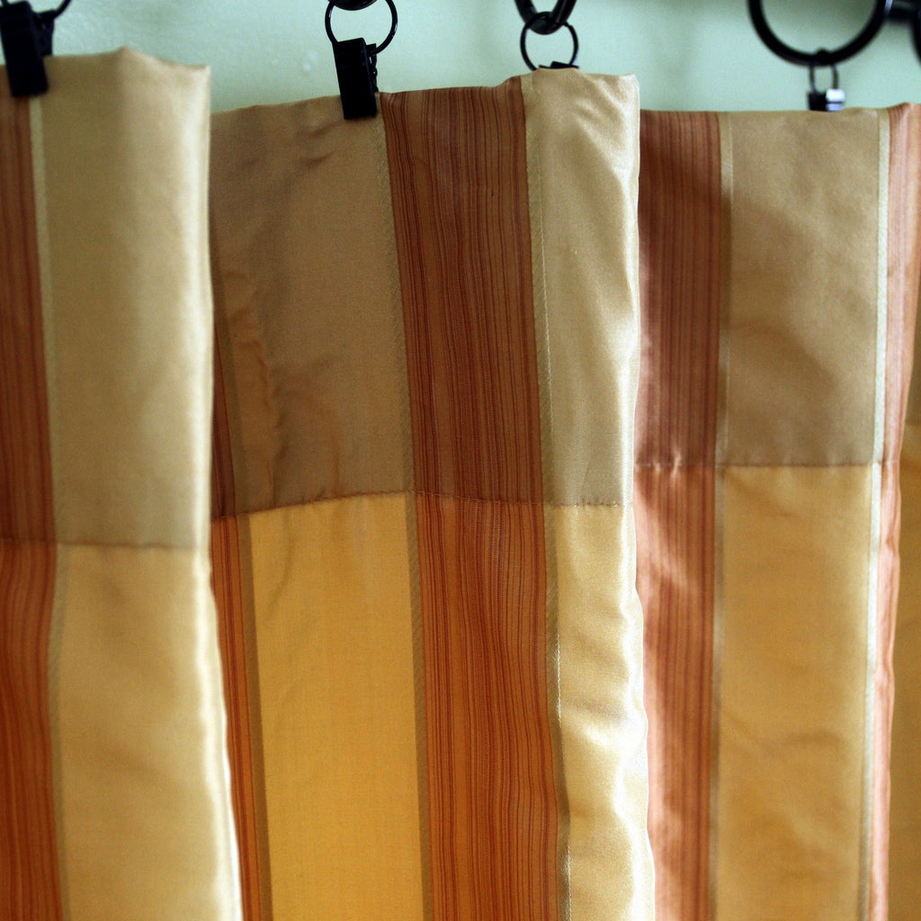 Pencil Striped Silk Curtains