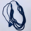 Silk Fabric Bead Statement Necklace
