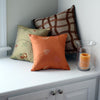 Orange Leaf Silk Pillow Cover