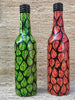 Hand Painted Decorative Wooden Bottles