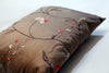 Sand Floral Silk Pillow Cover