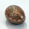 Black and Gold Egg-Shaped Paper Mache Box