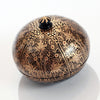 Black and gold round jewelry and trinket box with handled lid